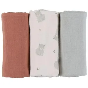 Comparateur de prix : Lot de 3 langes en gaze de coton bio (70 x 70 cm)