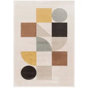 Tapis 120x170cm GAME coloris jaune pas cher
