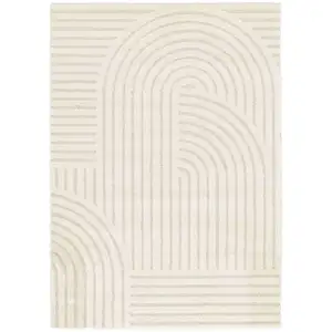 LOMOCO Tapis 200x290 cm COCON coloris blanc pas cher