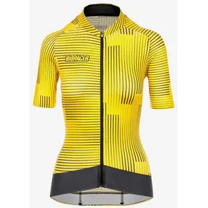 Maillot Bioracer Epic manche courte jaune femme - L pas cher
