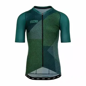 Maillot Bioracer Spitfire manche courte vert bleu - M pas cher
