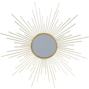 Urban living Miroir Mural Design Soleil Gold Home - Doré pas cher