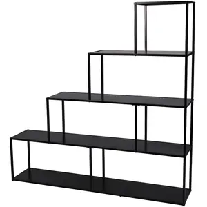 Comparateur de prix : Urban living Bibliothèque En Escalier "Madison" - Noir - L 160 X L 30 X H 157 Cm