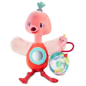 Peluche hochet Anaïs le flamant rose