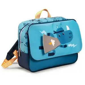 Sac d'école - LILLIPUTIENS - Super Marius - Orange et beige - Mixte - Enfant pas cher
