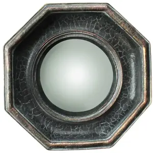 Chehoma Miroir convexe en résine gris 18x18 pas cher