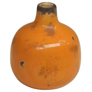 Chehoma Vase en céramique jaune H9 pas cher
