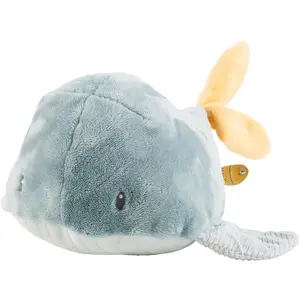 Peluche baleine Sally Roméo et Jules BLEU Nattou pas cher