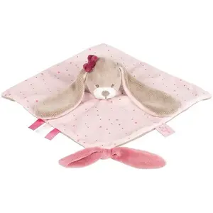 Doudou plat nina le lapin lili, jade & nina - nattou pas cher