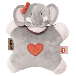 Peluche flatsie Adèle l'éléphante Nattou pas cher