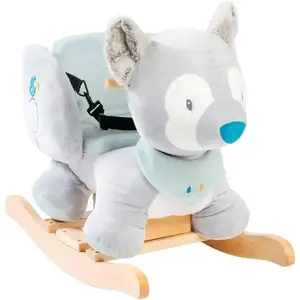 Comparateur de prix : NATTOU Animal à Bascule Loup Tiloo Gris 10-36 Mois 60 x 36 x 50 cm