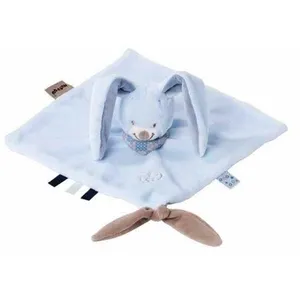 Nattou Doudou Nattou Bibou Le Lapin Plat Bleu Collection Alex Et Bibou pas cher