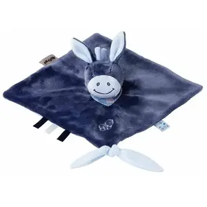 Mini doudou - NATTOU - Alex l'âne - Mixte - Bleu - Gris et noir pas cher