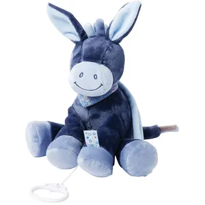 Peluche musicale Nattou Alex l'âne - Collection 'Alex et Bibou' pas cher