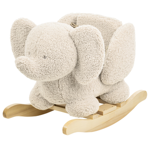 Comparateur de prix : Nattou Bascule l'éléphant écru en bois et polyester 60x30x45 cm