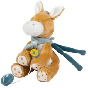 Mini Peluche musicale âne Leo Felix et Leo BEIGE Nattou