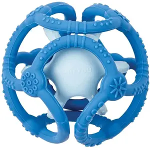 Nattou Set Bolas Mordedor Silicona Azul 2uds pas cher