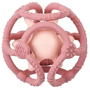Comparateur de prix : Set de 2 balles en Silicone vieux rose - Nattou