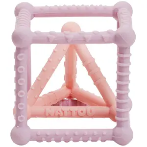 Set Cube/triangle silicone MULTICOLORE Nattou pas cher