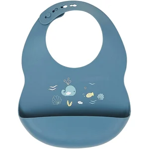 Comparateur de prix : Bavoir imprimé silicone BLEU Nattou