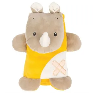 Nattou Doudou Actif Rhinocéros Bouddiezzz 22 × 18 × 9 cm Marron/Jaune pas cher