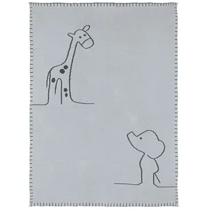 Nattou Couverture réversible en coton Luna & Axel (75 x 100 cm)