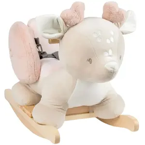 NATTOU - Bascule Cerf Fanfan - Sable/Rose