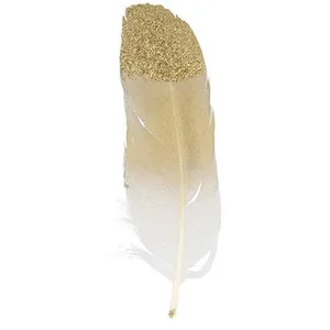Artemio 6 plumes dorées à paillettes pas cher
