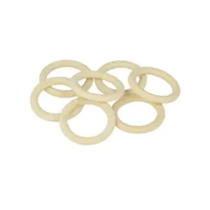Anneau en bois - ARTEMIO - 29,5x4,3mm - Marron - 7 pièces - Mixte pas cher