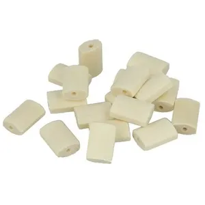 Comparateur de prix : 18 perles en bois cylindres plats 15 x 10 mm - Artemio