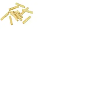 Perles en bois - ARTEMIO - Rectangulaires - 3 trous - 30x5,2mm - Marron