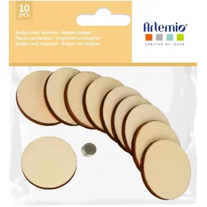 Comparateur de prix : Artemio 10 magnets en bois à personnaliser