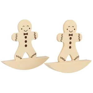Comparateur de prix : Artemio Personnage en pain d'épice en bois sur bascule 10 cm x 2 pcs
