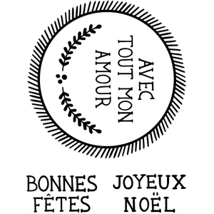 Artemio Tamp Clear 7X9 Couronne Joyeux Noël pas cher