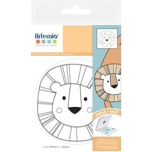 Artemio Tampon Transparent Rond 12 cm Safari LionVendu parscrapmalin