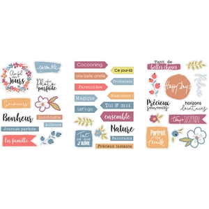 Comparateur de prix : Artemio Stickers Chipboard Couleurs Nature