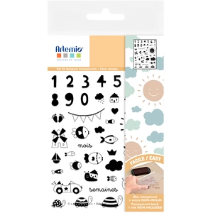 Tampons transparents - Artemio - Jolies Comptines - 14x18 cm - Mixte - Enfant pas cher