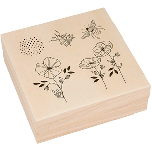 Comparateur de prix : Artemio Set Tamp Wood 114 x 114 x 40 mm Mon Essentiel tampons, Multicolore, Taille unique