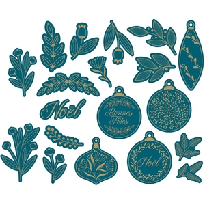 Artemio 19 étiquettes Noël - Bleu et Or