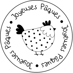 Artemio Tamp Clair Rond 120 x 120 Heureux Pâques tampons, Multicolore, Taille uniqueVendu parscrapmalin