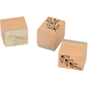 Comparateur de prix : Artemio 3 Tampons en bois - Feuillages