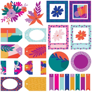 Artemio Découpes en papier Die Cut Colorblock pas cher