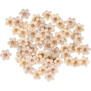 Artemio Fleurs décoratives Coton recyclé Beiges Ø 1,1 cm 60 pcs pas cher