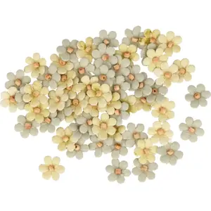Artemio Fleurs décoratives Coton recyclé Vertes Ø 1,1 cm 60 pcs pas cher