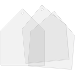 Artemio Maison en acrylique transparent 3 pcs pas cher