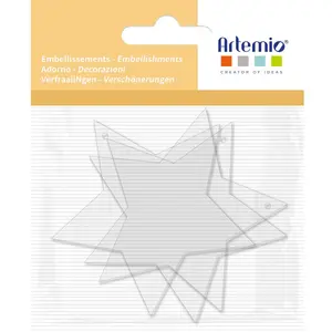 Artemio Étoile en acrylique transparent 3 pcs pas cher