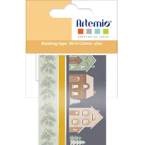 Artemio Masking Tape 15 + 30 mm x 5 m Home for ChristmasVendu parscrapmalin