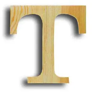 Comparateur de prix : Artemio Support à décorer en bois - Lettre petit modèle - T - 11,5 x 11,5 cm