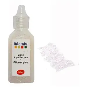 Unknown Colle à paillettes Artémio Blanc 20 ml pas cher