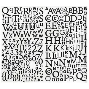 Artemio 11004045 Alphabet Autocollant Paillettes Noir